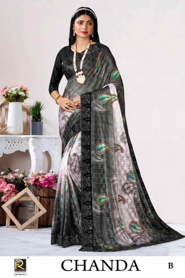 Ronisha Chanda Designer Lycra Saree Collection